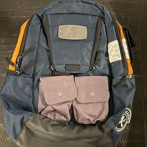Naruto Navy and Orange Anime-Inspired Backpack